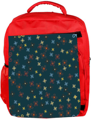 

Snoogg Eco Friendly Canvas Orange Blue Pattern Designer Backpack Rucksack School Travel Unisex Casual Canvas Bag Bookbag Satchel 5 L Backpack(Red)