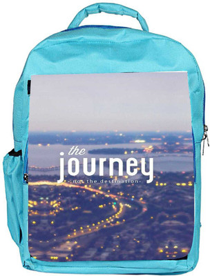 

Snoogg Eco Friendly Canvas The Journey Matters Backpack Rucksack School Travel Unisex Casual Canvas Bag Bookbag Satchel 5 L Backpack(Blue)