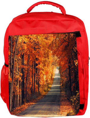 

Snoogg Eco Friendly Canvas Orange Trees Designer Backpack Rucksack School Travel Unisex Casual Canvas Bag Bookbag Satchel 5 L Backpack(Red)