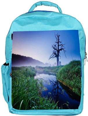 

Snoogg Eco Friendly Canvas Frozen Tree Designer Backpack Rucksack School Travel Unisex Casual Canvas Bag Bookbag Satchel 5 L Backpack(Blue)