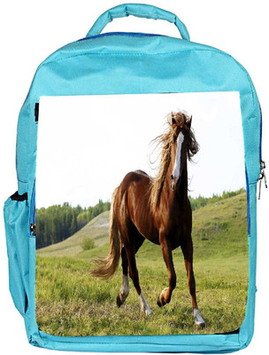 

Snoogg Eco Friendly Canvas Running Horses Designer Backpack Rucksack School Travel Unisex Casual Canvas Bag Bookbag Satchel 5 L Backpack(Blue)