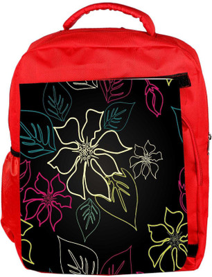 

Snoogg Eco Friendly Canvas Floral Sketch Designer Backpack Rucksack School Travel Unisex Casual Canvas Bag Bookbag Satchel 5 L Backpack(Red)