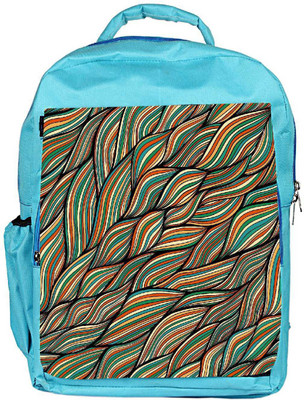 

Snoogg Eco Friendly Canvas Multicolor Leaves Designer Backpack Rucksack School Travel Unisex Casual Canvas Bag Bookbag Satchel 5 L Backpack(Blue)