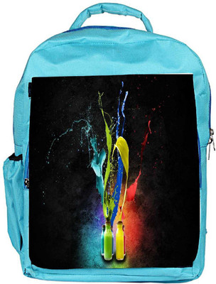 

Snoogg Eco Friendly Canvas Bottle Color Designer Backpack Rucksack School Travel Unisex Casual Canvas Bag Bookbag Satchel 5 L Backpack(Blue)