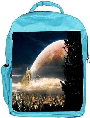

Snoogg Eco Friendly Canvas Fantasy Landscape Church Designer Backpack Rucksack School Travel Unisex Casual Canvas Bag Bookbag Satchel 5 L Backpack(Blue)