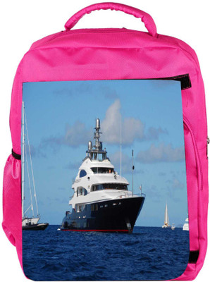 

Snoogg Eco Friendly Canvas Big Boat Sail Designer Backpack Rucksack School Travel Unisex Casual Canvas Bag Bookbag Satchel 5 L Backpack(Pink)