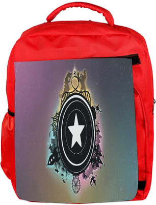 

Snoogg Eco Friendly Canvas Castles Dragons Designer Backpack Rucksack School Travel Unisex Casual Canvas Bag Bookbag Satchel 5 L Backpack(Red)