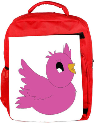 

Snoogg Eco Friendly Canvas Bird Backpack Rucksack School Travel Unisex Casual Canvas Bag Bookbag Satchel 5 L Backpack(Red)