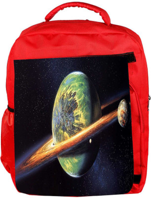 

Snoogg Eco Friendly Canvas Cool Planet Designer Backpack Rucksack School Travel Unisex Casual Canvas Bag Bookbag Satchel 5 L Backpack(Red)