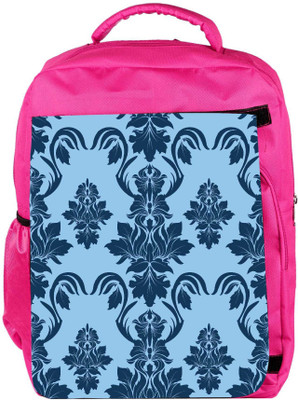 

Snoogg Eco Friendly Canvas Blue Leafy Pattern Designer Backpack Rucksack School Travel Unisex Casual Canvas Bag Bookbag Satchel 5 L Backpack(Pink)