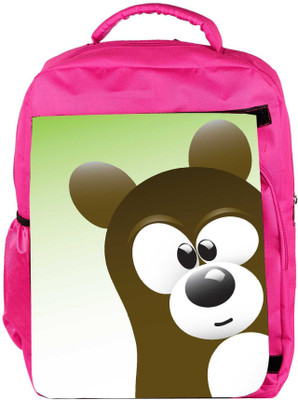 

Snoogg Eco Friendly Canvas Cute Bear Character Backpack Rucksack School Travel Unisex Casual Canvas Bag Bookbag Satchel 5 L Backpack(Pink)