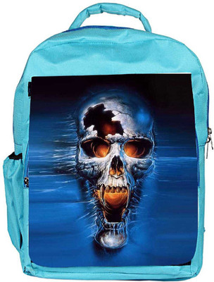 

Snoogg Eco Friendly Canvas Skull Fury Backpack Rucksack School Travel Unisex Casual Canvas Bag Bookbag Satchel 5 L Backpack(Blue)