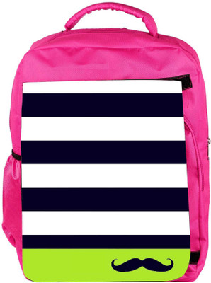 

Snoogg Eco Friendly Canvas Mustache Nautica Backpack Rucksack School Travel Unisex Casual Canvas Bag Bookbag Satchel 5 L Backpack(Pink)