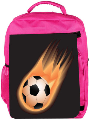 

Snoogg Eco Friendly Canvas Soccer Fire Backpack Rucksack School Travel Unisex Casual Canvas Bag Bookbag Satchel 5 L Backpack(Pink)