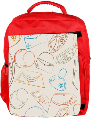 

Snoogg Eco Friendly Canvas Handbag Designer Backpack Rucksack School Travel Unisex Casual Canvas Bag Bookbag Satchel 5 L Backpack(Red)