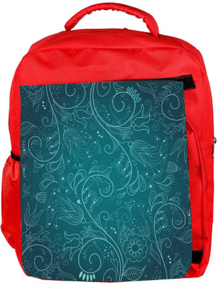 

Snoogg Eco Friendly Canvas Floral Hand Drawn Background Backpack Rucksack School Travel Unisex Casual Canvas Bag Bookbag Satchel 5 L Backpack(Red)