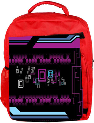 

Snoogg Eco Friendly Canvas Octal Designs Designer Backpack Rucksack School Travel Unisex Casual Canvas Bag Bookbag Satchel 5 L Backpack(Red)