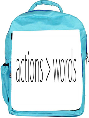 

Snoogg Eco Friendly Canvas Actions > Words Backpack Rucksack School Travel Unisex Casual Canvas Bag Bookbag Satchel 5 L Backpack(Blue)
