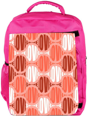 

Snoogg Eco Friendly Canvas Love Designer Backpack Rucksack School Travel Unisex Casual Canvas Bag Bookbag Satchel 5 L Backpack(Pink)