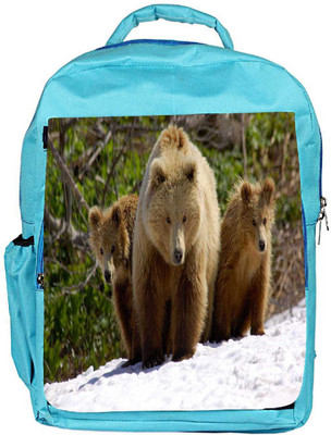 

Snoogg Eco Friendly Canvas Three Bears Designer Backpack Rucksack School Travel Unisex Casual Canvas Bag Bookbag Satchel 5 L Backpack(Blue)