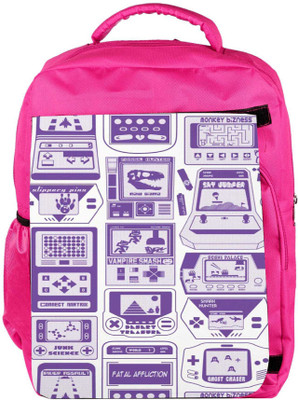 

Snoogg Eco Friendly Canvas Video Gamer'S Dream Backpack Rucksack School Travel Unisex Casual Canvas Bag Bookbag Satchel 5 L Backpack(Pink)