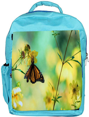 

Snoogg Eco Friendly Canvas Chetah Butterfly Designer Backpack Rucksack School Travel Unisex Casual Canvas Bag Bookbag Satchel 5 L Backpack(Blue)