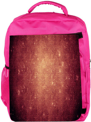 

Snoogg Eco Friendly Canvas Abstract Circles Patterns Designer Backpack Rucksack School Travel Unisex Casual Canvas Bag Bookbag Satchel 5 L Backpack(Pink)