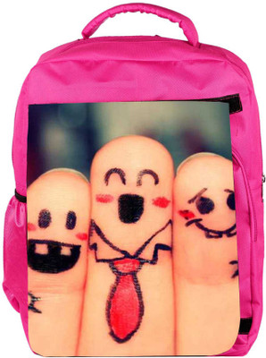 

Snoogg Eco Friendly Canvas Beautiful Finger Painting Backpack Rucksack School Travel Unisex Casual Canvas Bag Bookbag Satchel 5 L Backpack(Pink)