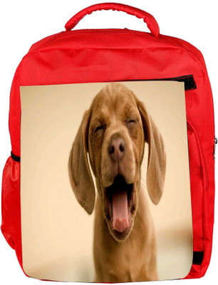 

Snoogg Eco Friendly Canvas Puppy Yourning Designer Backpack Rucksack School Travel Unisex Casual Canvas Bag Bookbag Satchel 5 L Backpack(Red)