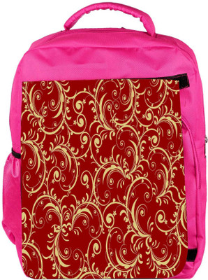 

Snoogg Eco Friendly Canvas Abstract Yellow Red Pattern Designer Backpack Rucksack School Travel Unisex Casual Canvas Bag Bookbag Satchel 5 L Backpack(Pink)