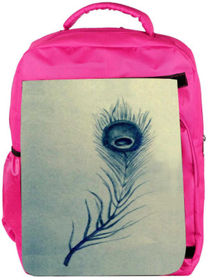 

Snoogg Eco Friendly Canvas Feather Abstract Backpack Rucksack School Travel Unisex Casual Canvas Bag Bookbag Satchel 5 L Backpack(Pink)