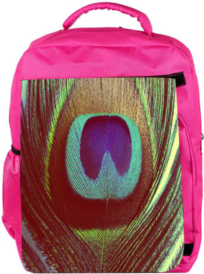 

Snoogg Eco Friendly Canvas Peacock Feather Close Up Backpack Rucksack School Travel Unisex Casual Canvas Bag Bookbag Satchel 5 L Backpack(Pink)