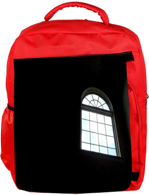 

Snoogg Eco Friendly Canvas Alone Window Designer Backpack Rucksack School Travel Unisex Casual Canvas Bag Bookbag Satchel 5 L Backpack(Red)