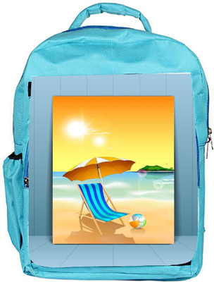 

Snoogg Eco Friendly Canvas Abstract Summer Background Backpack Rucksack School Travel Unisex Casual Canvas Bag Bookbag Satchel 5 L Backpack(Blue)