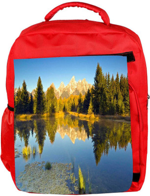 

Snoogg Eco Friendly Canvas Yellow Mountain Designer Backpack Rucksack School Travel Unisex Casual Canvas Bag Bookbag Satchel 5 L Backpack(Red)