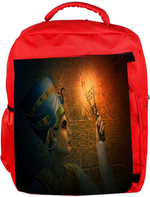 

Snoogg Eco Friendly Canvas Cleopatra Digital Designer Backpack Rucksack School Travel Unisex Casual Canvas Bag Bookbag Satchel 5 L Backpack(Red)