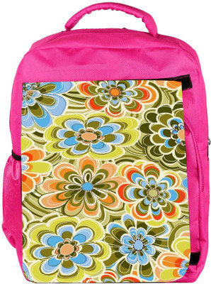 

Snoogg Eco Friendly Canvas Yellow Flower Pattern 2478 Backpack Rucksack School Travel Unisex Casual Canvas Bag Bookbag Satchel 5 L Backpack(Pink)