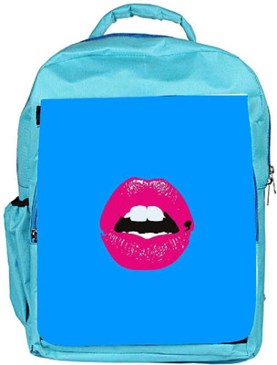 

Snoogg Eco Friendly Canvas Pink Lips Backpack Rucksack School Travel Unisex Casual Canvas Bag Bookbag Satchel 5 L Backpack(Blue)