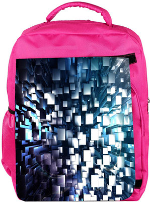

Snoogg Eco Friendly Canvas Abstract Grey Blocks Designer Backpack Rucksack School Travel Unisex Casual Canvas Bag Bookbag Satchel 5 L Backpack(Pink)