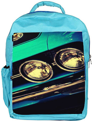 

Snoogg Eco Friendly Canvas Blue Vintage Muscle Car Backpack Rucksack School Travel Unisex Casual Canvas Bag Bookbag Satchel 5 L Backpack(Blue)