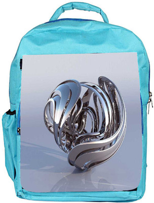 

Snoogg Eco Friendly Canvas Abstract Silver Design Designer Backpack Rucksack School Travel Unisex Casual Canvas Bag Bookbag Satchel 5 L Backpack(Blue)