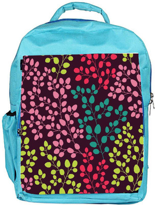 

Snoogg Eco Friendly Canvas Seamless Leaf Pattern Backpack Rucksack School Travel Unisex Casual Canvas Bag Bookbag Satchel 5 L Backpack(Blue)