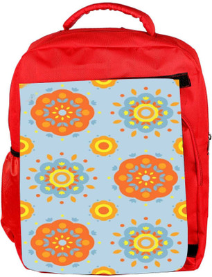 

Snoogg Eco Friendly Canvas Flower Pattern 2527 Backpack Rucksack School Travel Unisex Casual Canvas Bag Bookbag Satchel 5 L Backpack(Red)