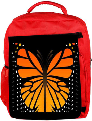 

Snoogg Eco Friendly Canvas Butterfly 2759 Backpack Rucksack School Travel Unisex Casual Canvas Bag Bookbag Satchel 5 L Backpack(Red)