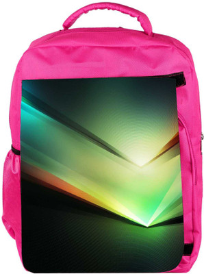 

Snoogg Eco Friendly Canvas Multicolor V Shape Design Designer Backpack Rucksack School Travel Unisex Casual Canvas Bag Bookbag Satchel 5 L Backpack(Pink)