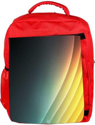 

Snoogg Eco Friendly Canvas Lite Yellow Color Strips Designer Backpack Rucksack School Travel Unisex Casual Canvas Bag Bookbag Satchel 5 L Backpack(Red)