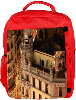 

Snoogg Eco Friendly Canvas White Houses Designer Backpack Rucksack School Travel Unisex Casual Canvas Bag Bookbag Satchel 5 L Backpack(Red)