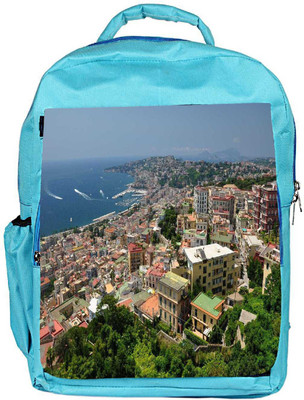 

Snoogg Eco Friendly Canvas City From The Top Designer Backpack Rucksack School Travel Unisex Casual Canvas Bag Bookbag Satchel 5 L Backpack(Blue)