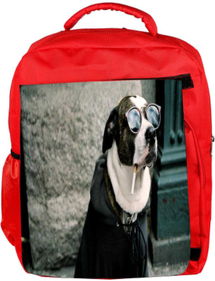 

Snoogg Eco Friendly Canvas Dog Funny Animal Designer Backpack Rucksack School Travel Unisex Casual Canvas Bag Bookbag Satchel 5 L Backpack(Red)