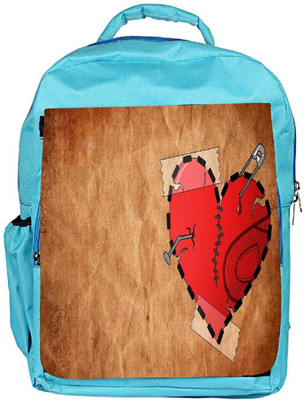 

Snoogg Eco Friendly Canvas Broken Heart Designer Backpack Rucksack School Travel Unisex Casual Canvas Bag Bookbag Satchel 5 L Backpack(Blue)